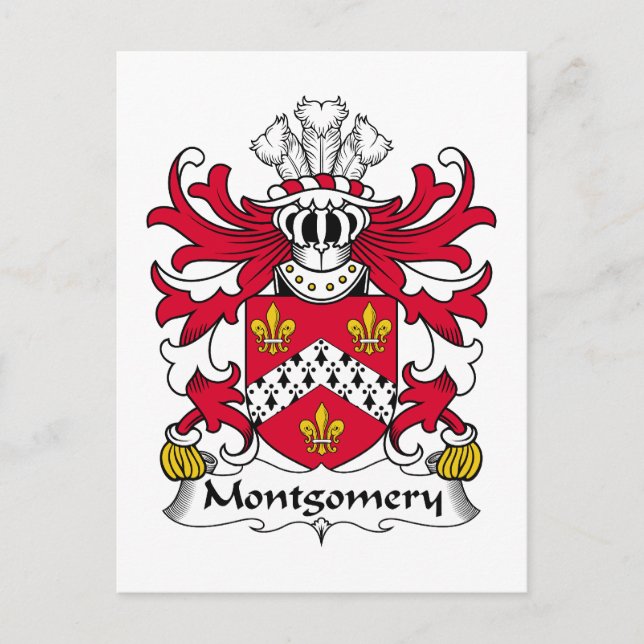 Montgomery Family Crest Postcard (Front)