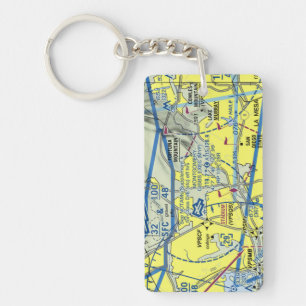 Montgomery-Gibbs Airport chart / taxi diagram Key Ring