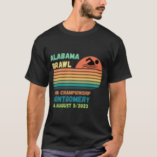 Montgomery Riverfront Boat Brawl Alabama Swimming T-Shirt