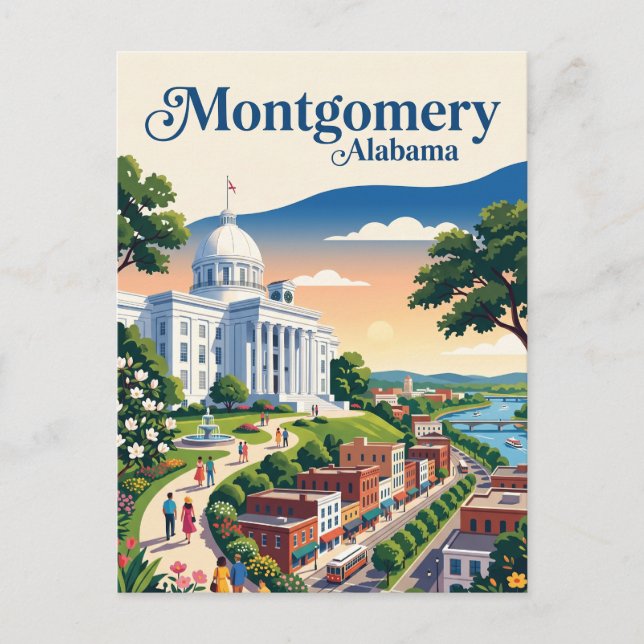 Montgomery Riverfront USA Postcard (Front)