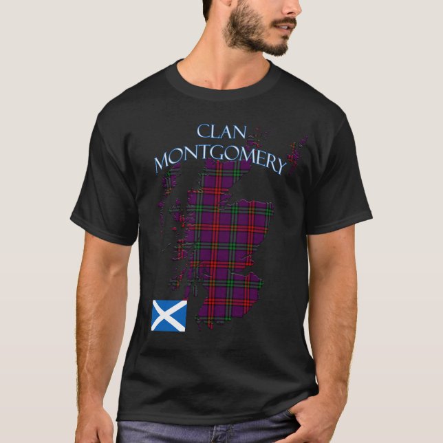 Montgomery Scottish Clan Tartan Scotland T-Shirt (Front)