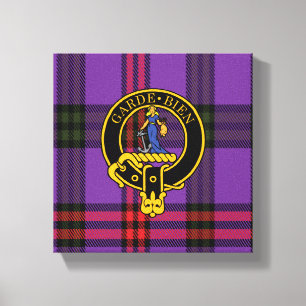 Montgomery Scottish Crest and Tartan Canvas print