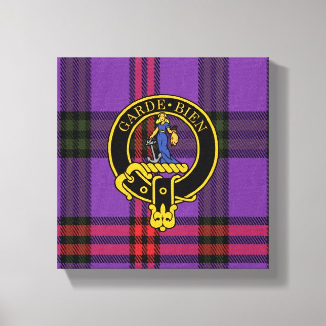 Montgomery Scottish Crest and Tartan Canvas print (Front)