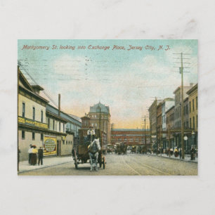 Montgomery St., Jersey City NJ 1908 Vintage Postcard