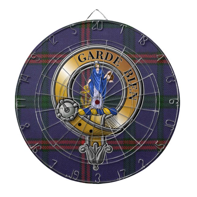 Montgomery Tartan & Badge Dartboard (Front)