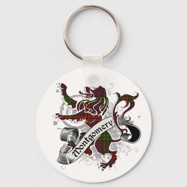 Montgomery Tartan Lion Key Ring (Front)