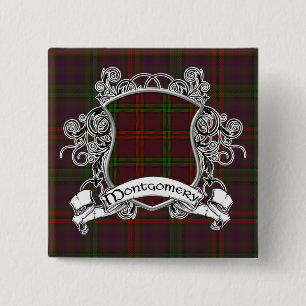 Montgomery Tartan Shield 15 Cm Square Badge