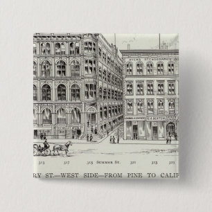 Montgomery West side Pine and California 15 Cm Square Badge