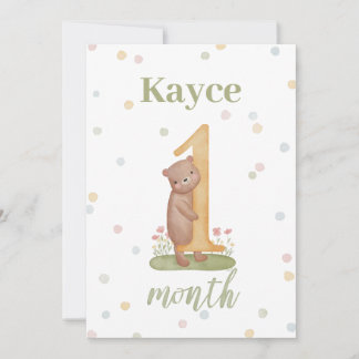Month by Month Milestone Baby Cards