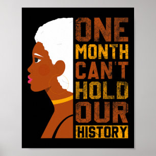Month Can't Hold Our History Black History America Poster