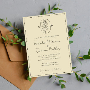 Month Flower   May   Fully Customise Wedding Invitation
