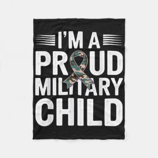 Month Military Child Costume Im Proud Military Chi Fleece Blanket