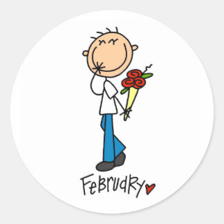 Month of February Classic Round Sticker