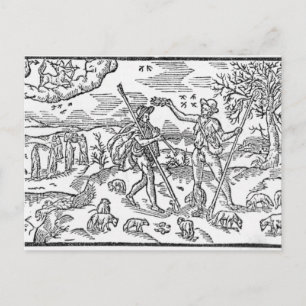 Month of September 'The Shepheardes Calender' Postcard