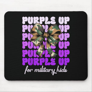 Month Of The Military Child Girl Purple Up For Mil Mouse Mat