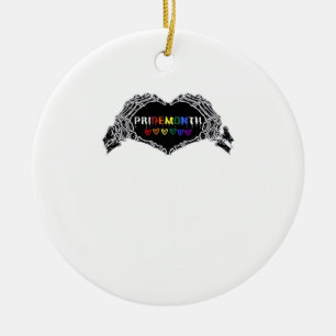 Month Skeleton Heart Hands LGBTQIA Ceramic Tree Decoration