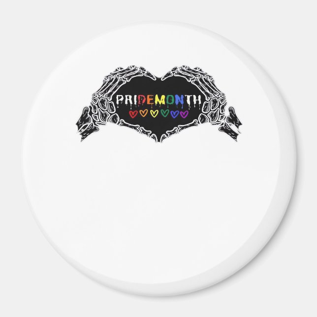 Month Skeleton Heart Hands LGBTQIA  Magnet (Front)