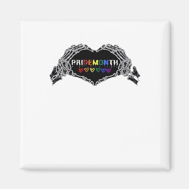 Month Skeleton Heart Hands LGBTQIA  Magnet (Front)