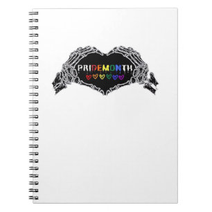 Month Skeleton Heart Hands LGBTQIA Notebook