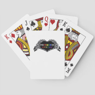 Month Skeleton Heart Hands LGBTQIA  Playing Cards