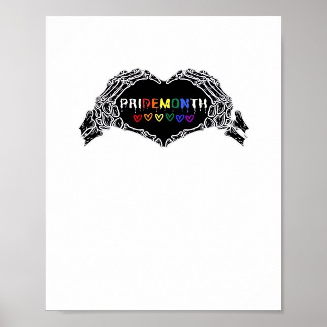 Month Skeleton Heart Hands LGBTQIA  Poster (Front)