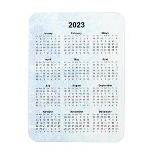 Monthly 2023 Calendar Magnet Textured