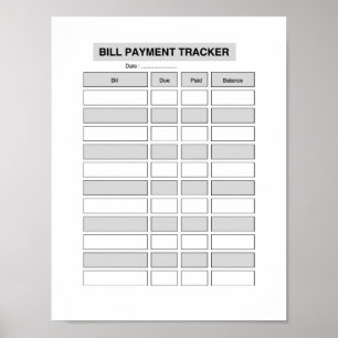 Monthly Bill Payment Tracker  Poster