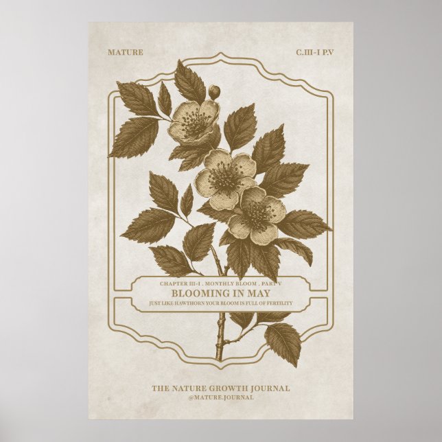 MONTHLY BLOOM - MAY BIRTH FLOWER GIFT POSTER (Front)