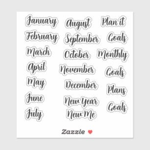 Monthly Decorative Custom Stickers For Planner
