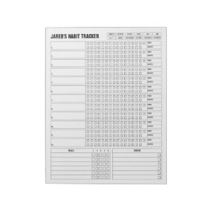 Monthly Habit Tracker - Minimalist Planner Notepad