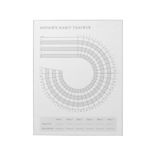 Monthly Habit Tracker - Modern Minimalist Planner Notepad