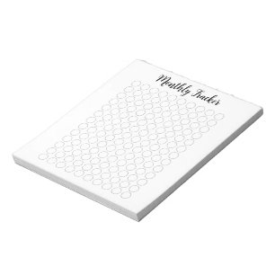 Monthly Habit Tracker Notepad
