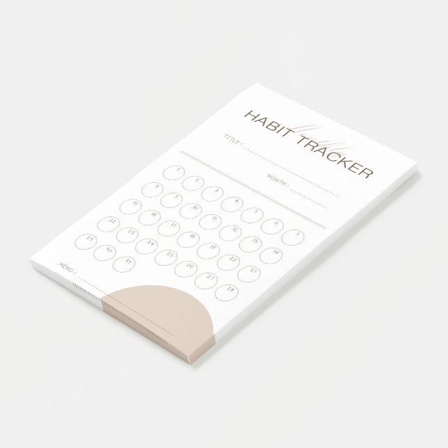 Monthly Habit Tracker Post-it Notes (Angled)