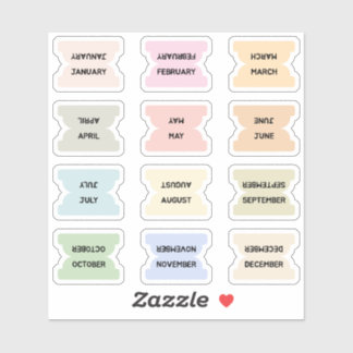 Monthly Index Tabs Bullet Journal Dividers