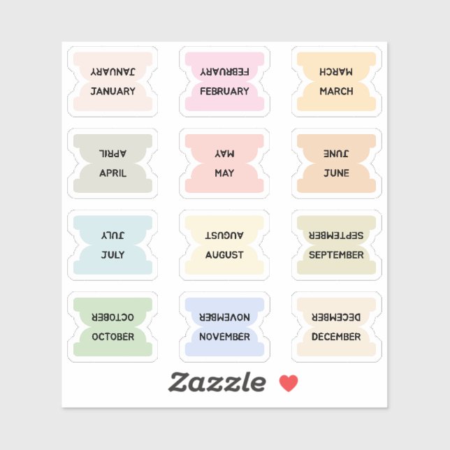 Monthly Index Tabs Bullet Journal Dividers  (Sheet)