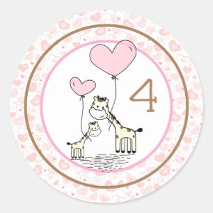 Monthly Infant Milestone Classic Round Sticker