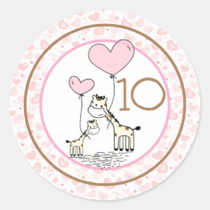 Monthly Infant Milestone Classic Round Sticker