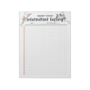 Monthly Intermittent Fasting Tracker AM/PM Notepad