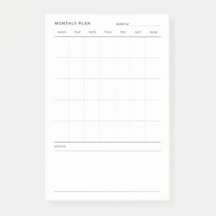 Monthly Life Planner Post-it Notes