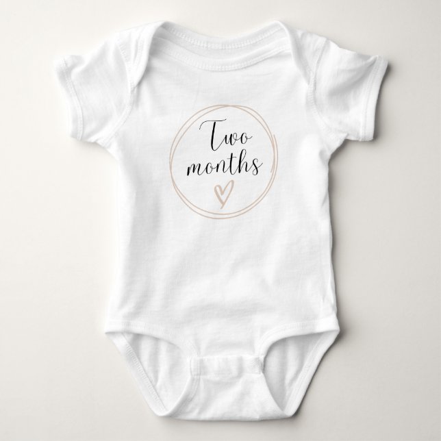 Monthly Milestone Bodysuit 2 Months (Front)