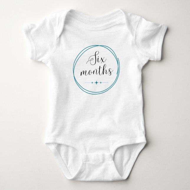 Monthly Milestone Bodysuit 6 Months (Front)