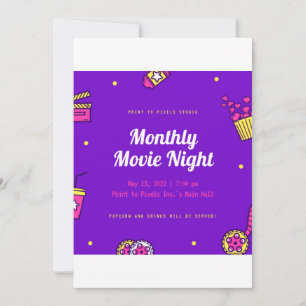 Monthly Movie Night Invitation