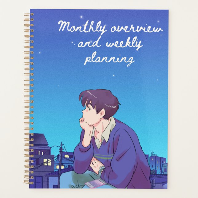 monthly overview and weekly planning planner (Front)