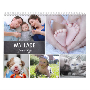 Monthly Personalised Multi Photos Family Calendar
