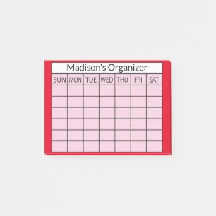 Monthly Planner Organiser Post-it Notes