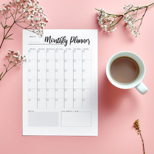 Monthly Planner Post-it Notes