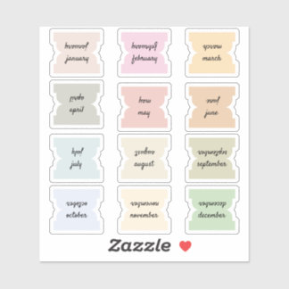 Monthly Script Index Tabs Journal Divider Marks