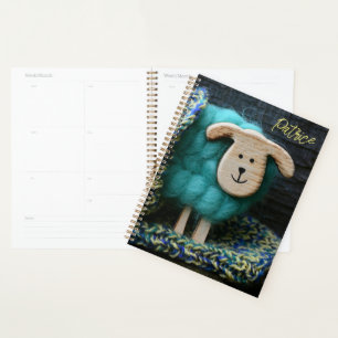 Monthly Sheep Knitting Logbook Calendar Notebook Planner