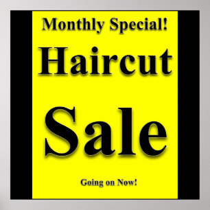 Monthly Special Haircut Sale Poster Matte