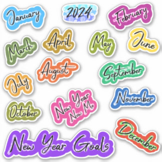 Monthly Stickers 2024 Journal Sticker Pack